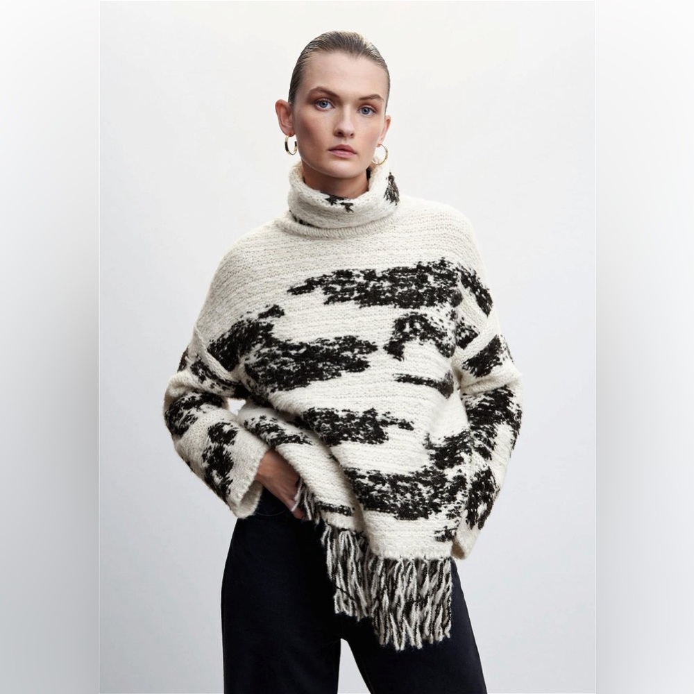 Mango Turtleneck sweater with bangs - Size S